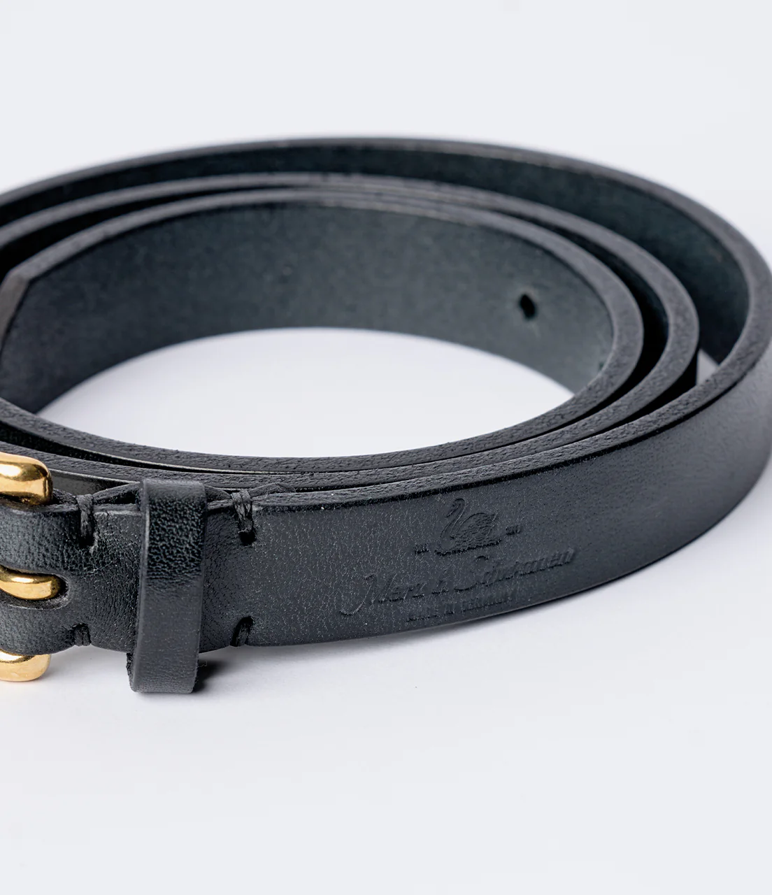 Narrow Saddle Leather Belt (2cm / 0.79In) - Image 4