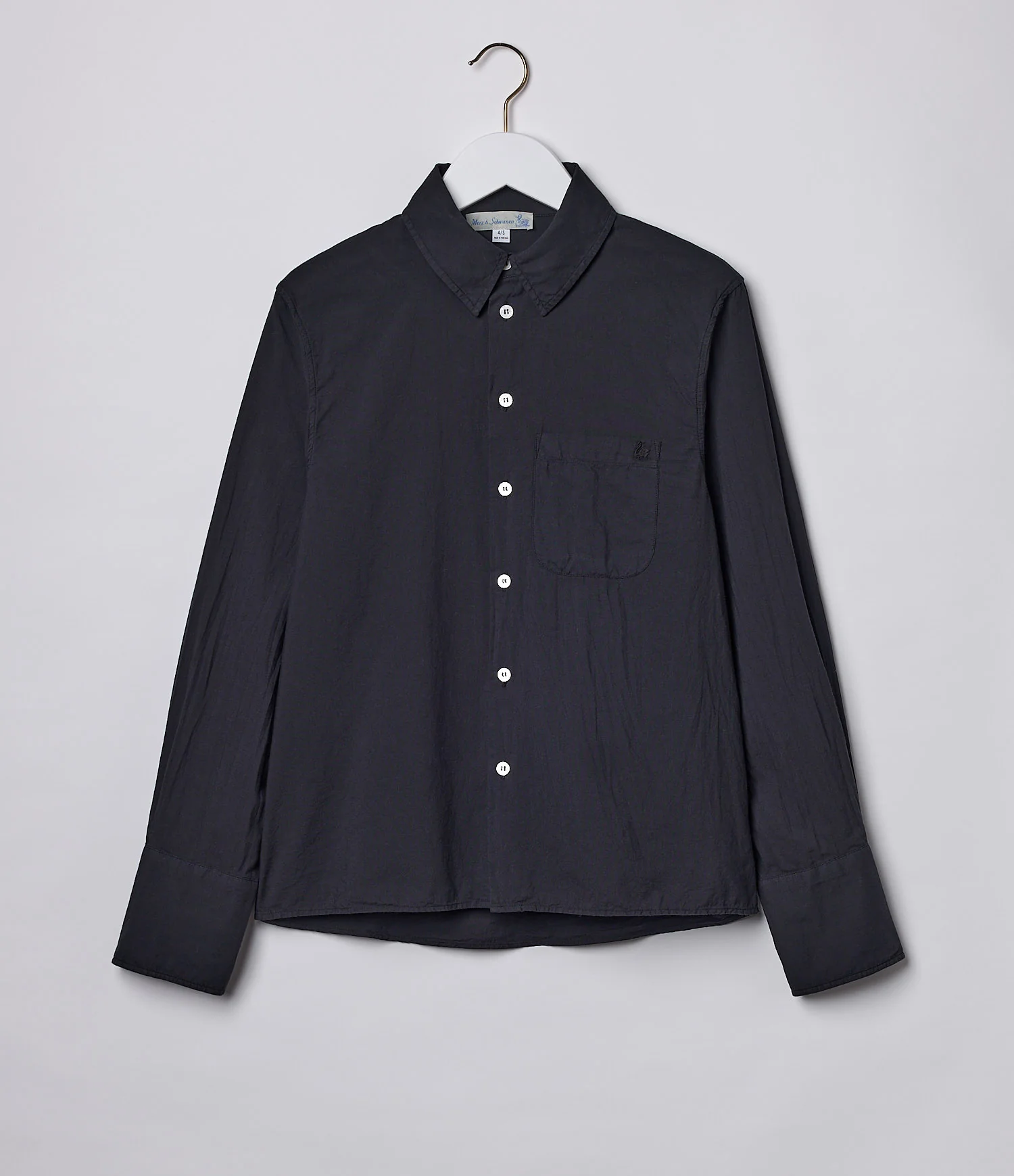 Lightweight Cotton Poplin Women's Long Sleeve Shirt - Image 2