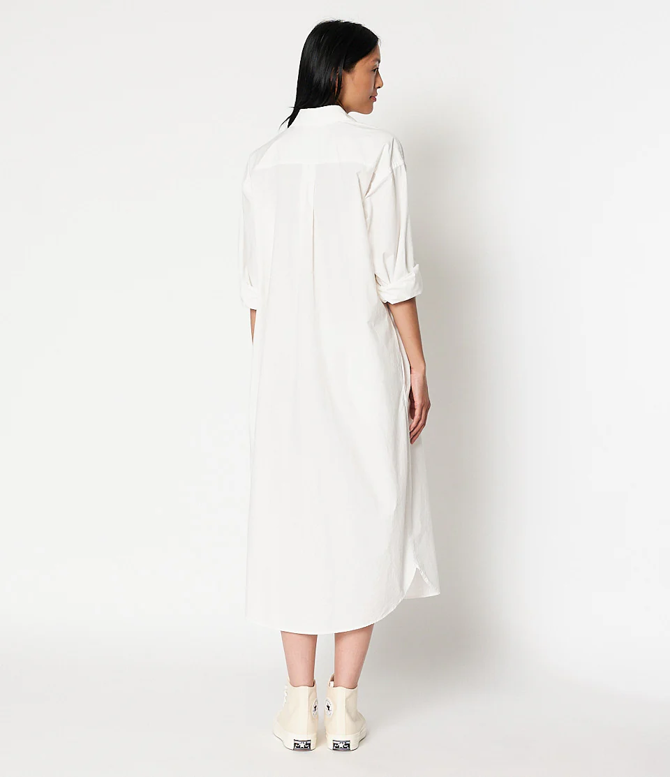 Paper Touch Cotton Poplin Shirt Dress - Image 3