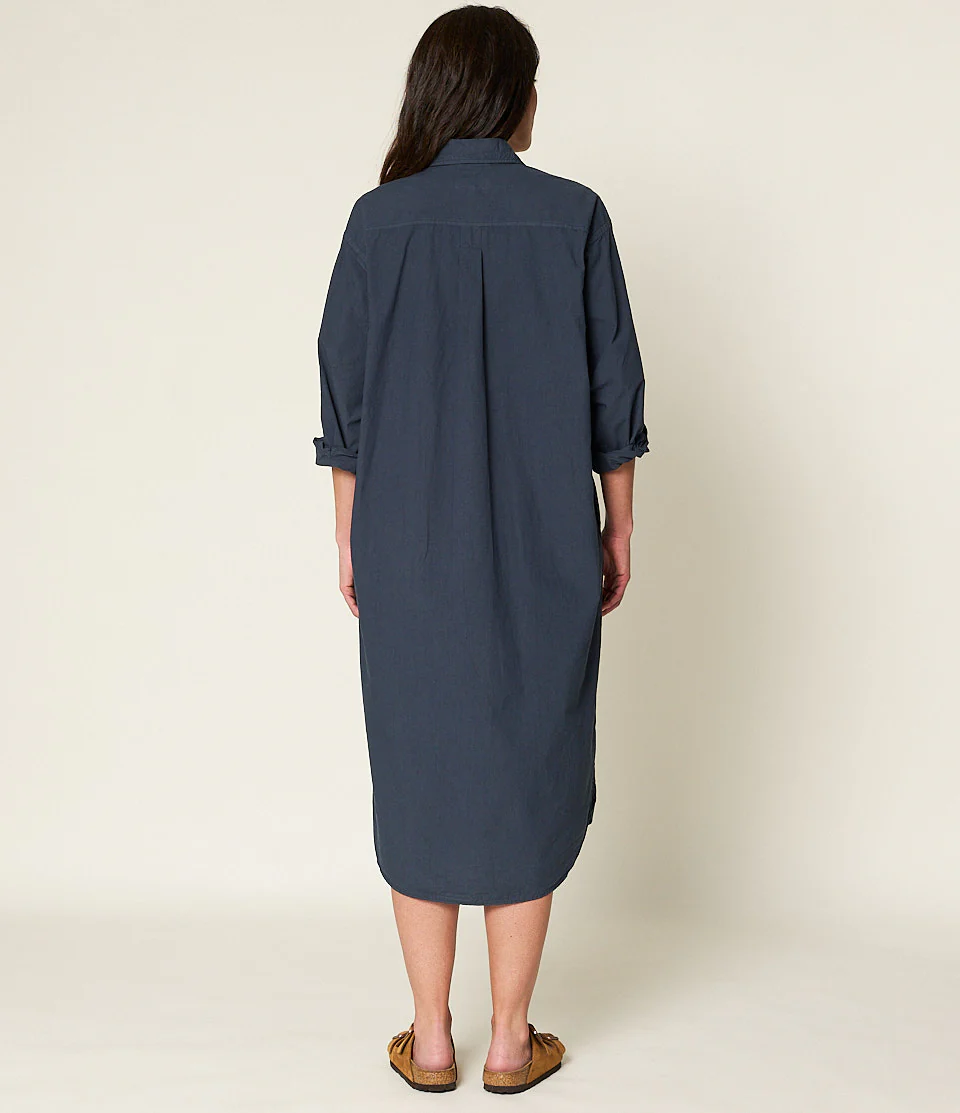 Paper Touch Cotton Poplin Shirt Dress - Image 3