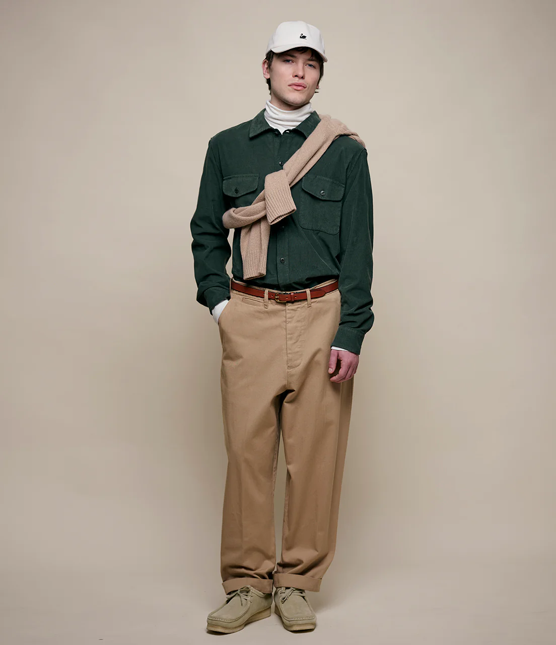 Lightweight Cotton Corduroy Long Sleeve Shirt - Image 4