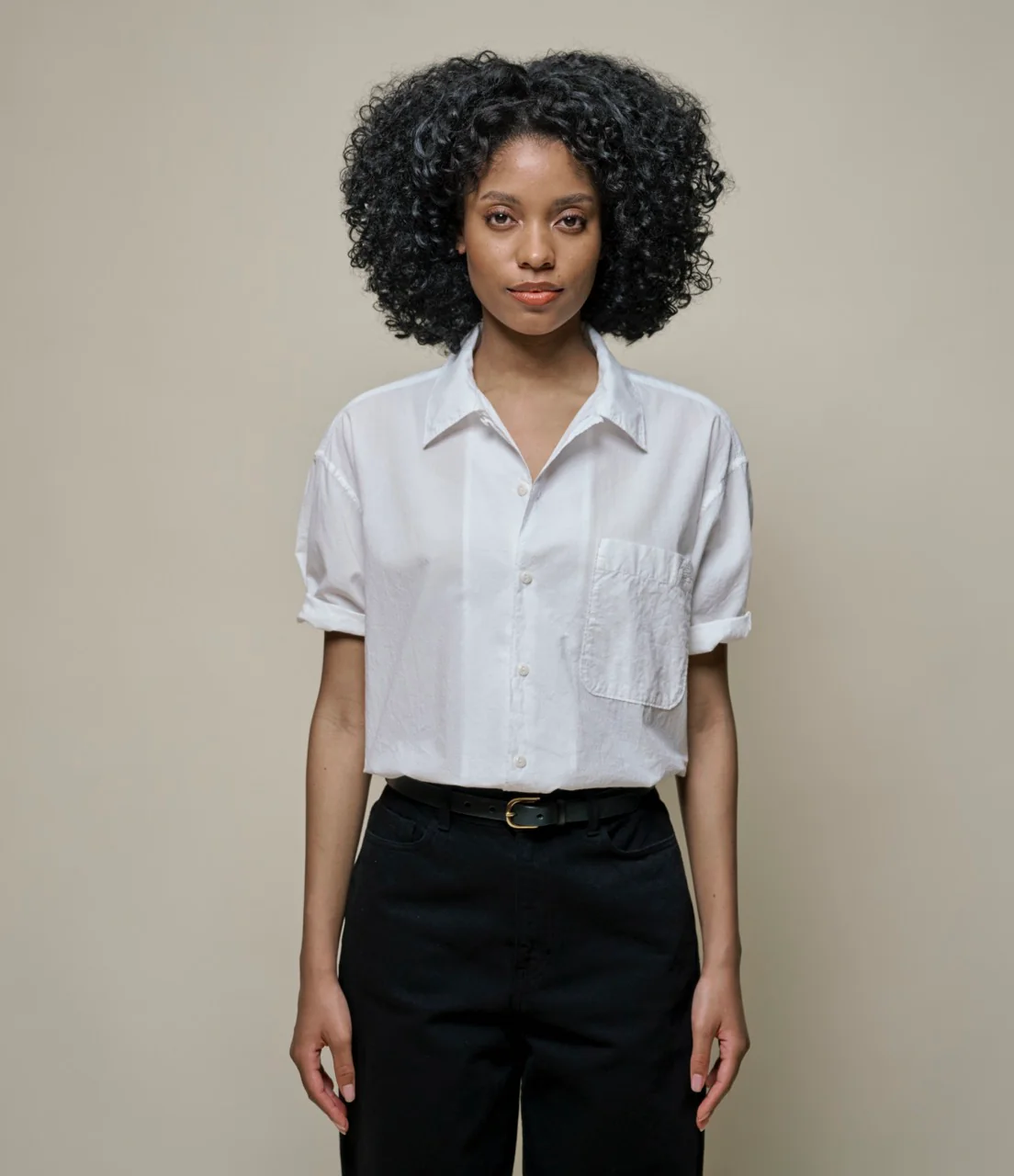 Lightweight Cotton Poplin Short Sleeve Shirt - Image 3