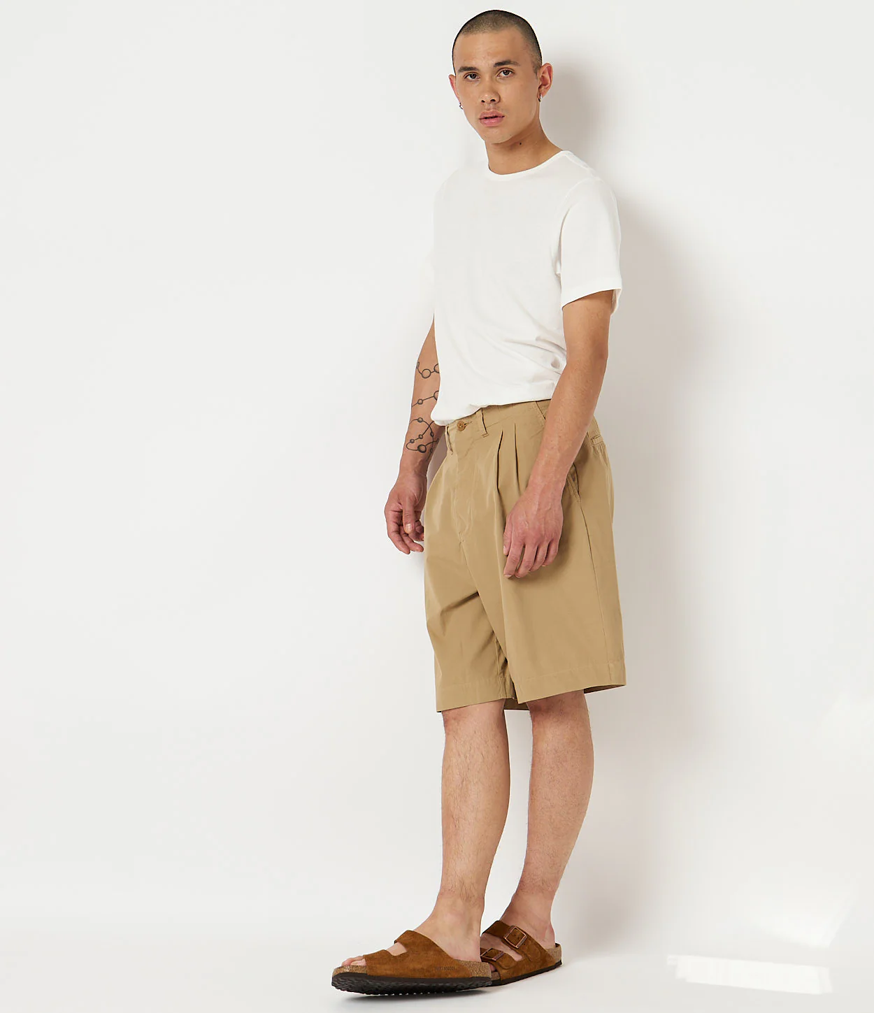 Pleated Cotton Poplin Bermuda Shorts - Image 4