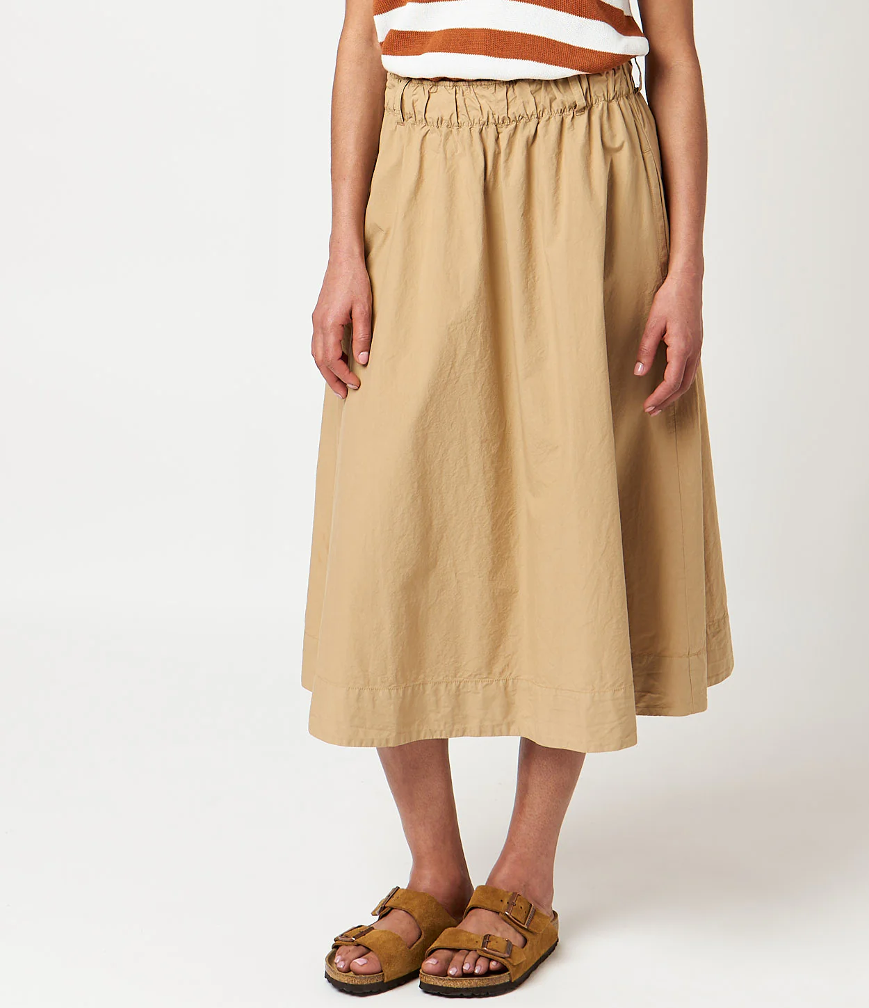 Relaxed Cotton Poplin Skirt