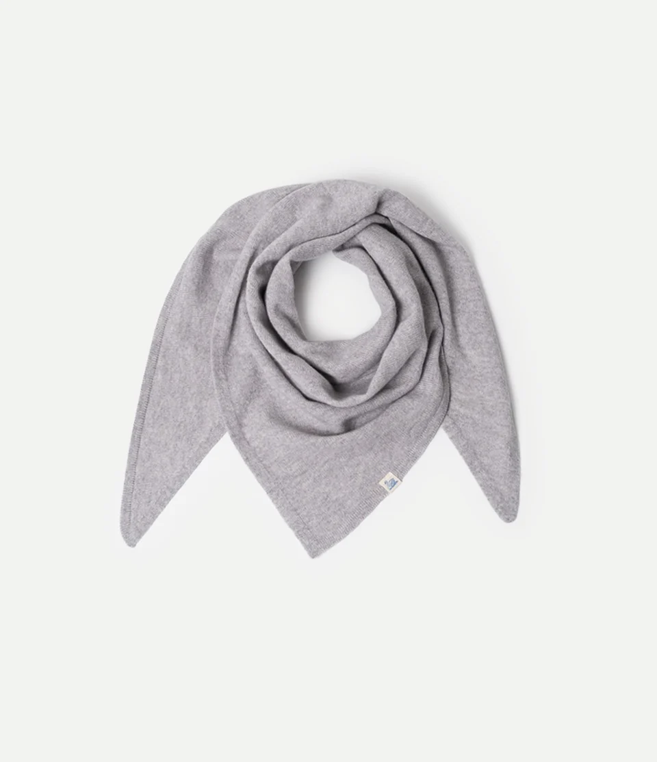 Small Merino Wool-Cashmere-Silk Triangle Scarf