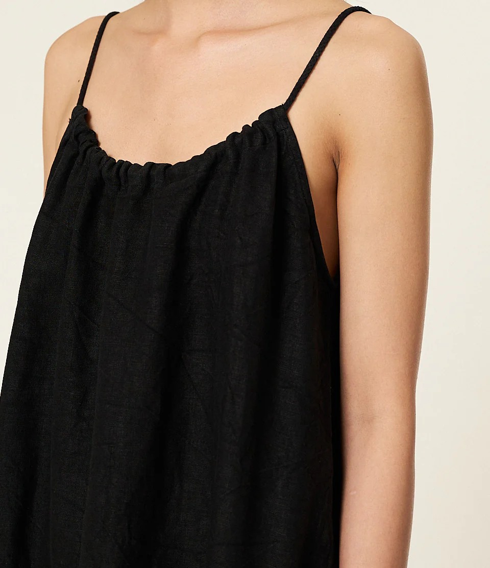 Linen Strap Dress - Image 3