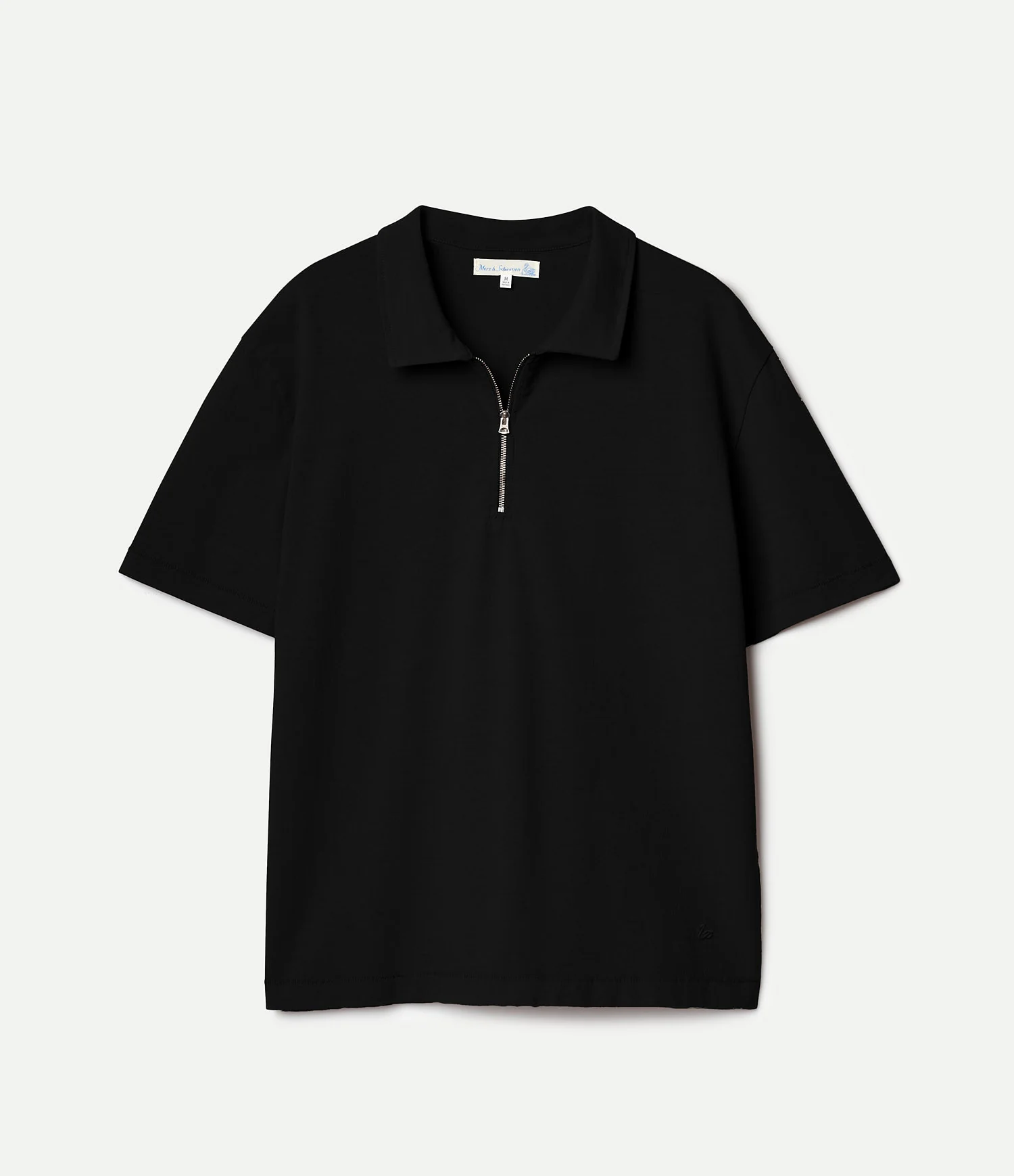 Sturdy Boxy Fit Giza Cotton-Hemp  Zip T-Shirt