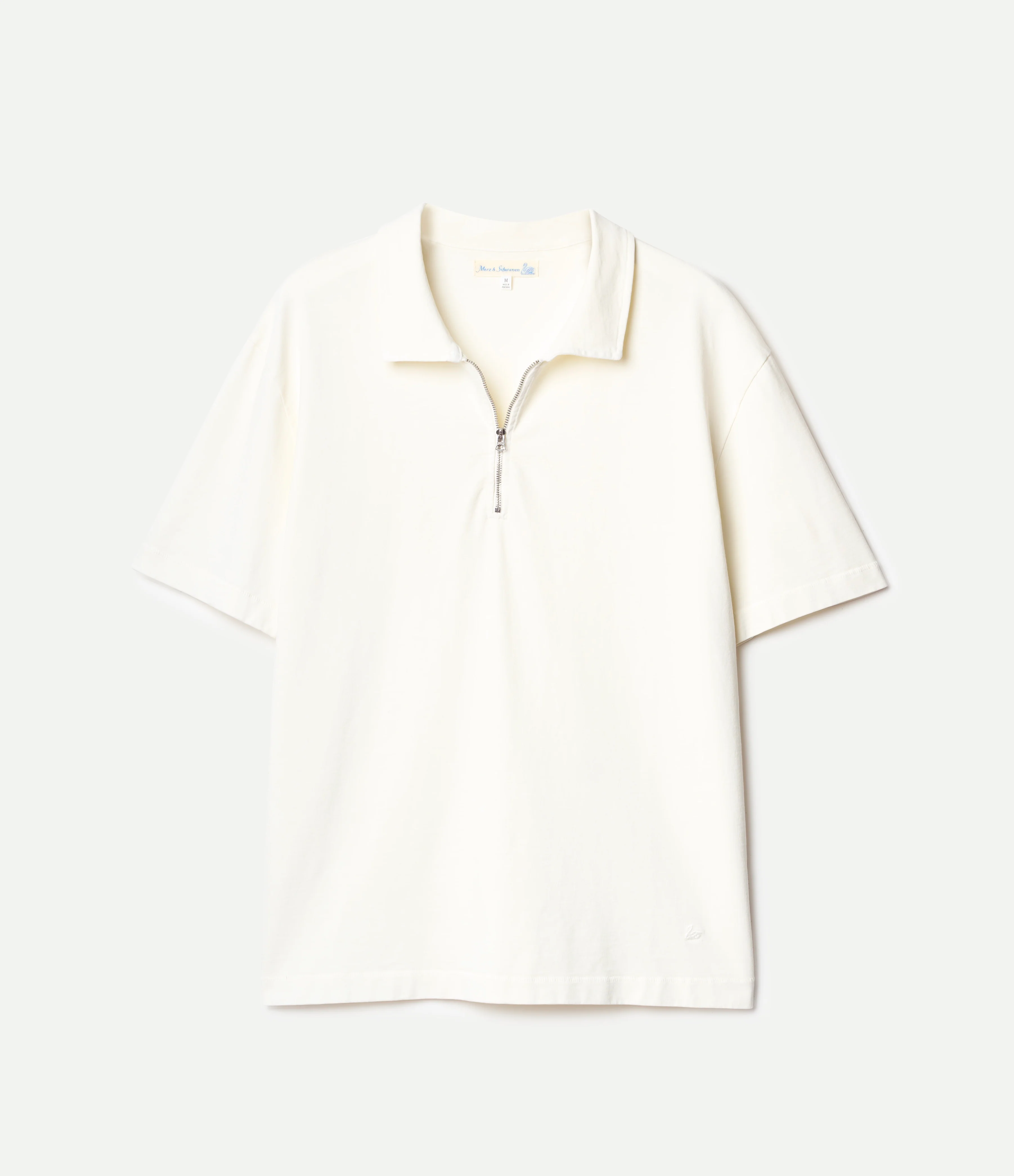 Sturdy Boxy Fit Giza Cotton-Hemp  Zip T-Shirt - Image 2