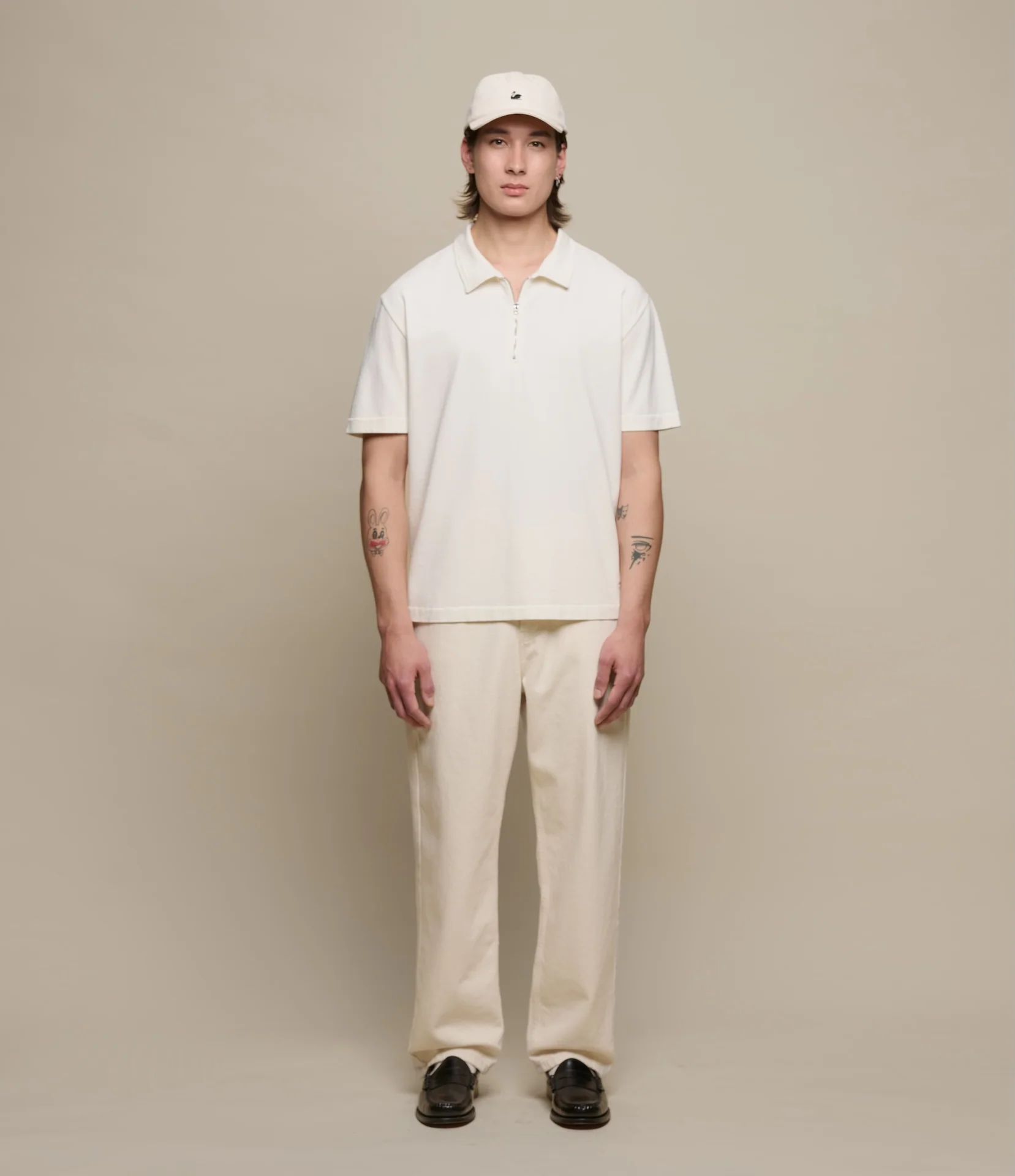 Sturdy Boxy Fit Giza Cotton-Hemp  Zip T-Shirt - Image 5