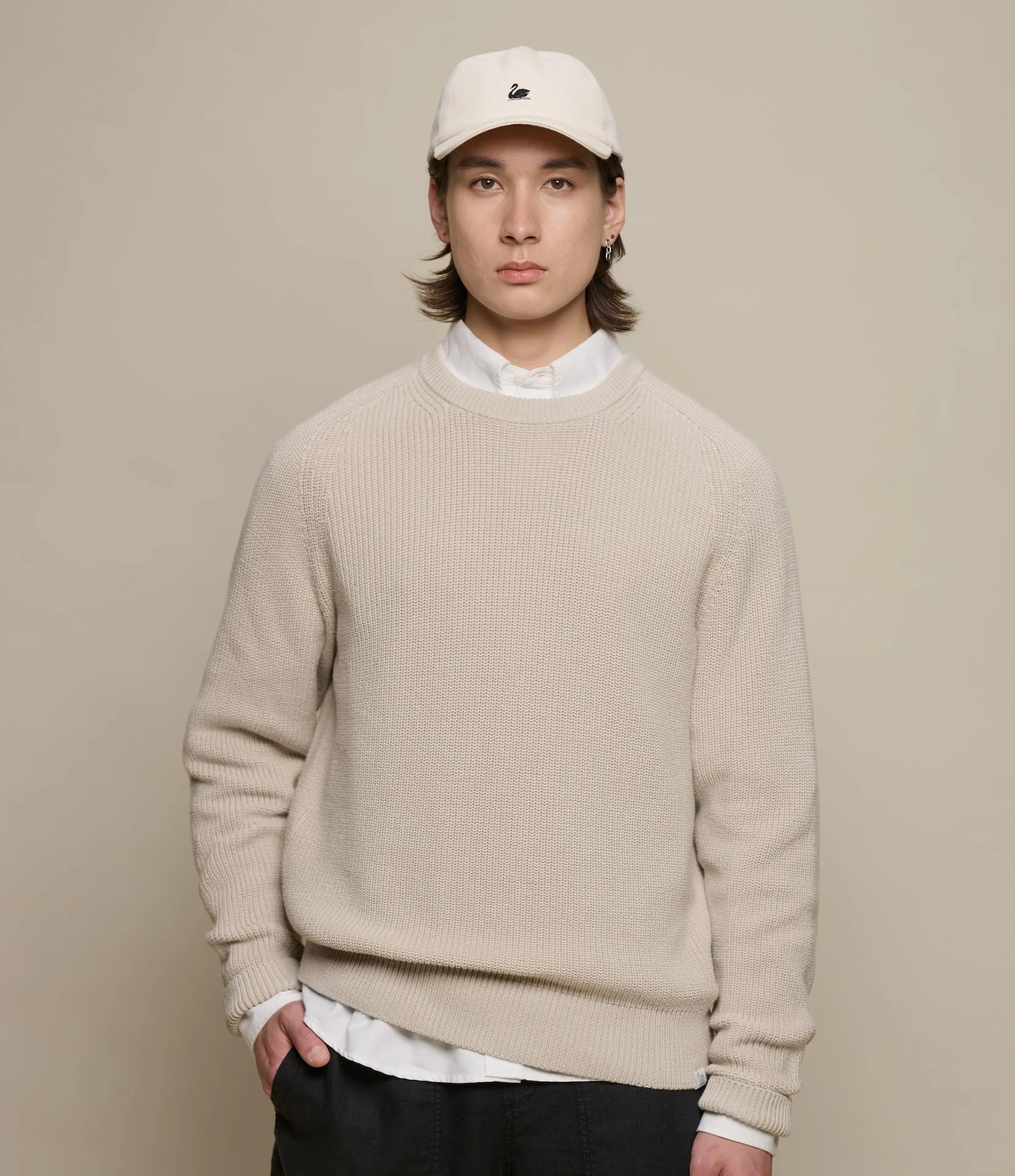 Sturdy Ribbed Cotton Sweater
