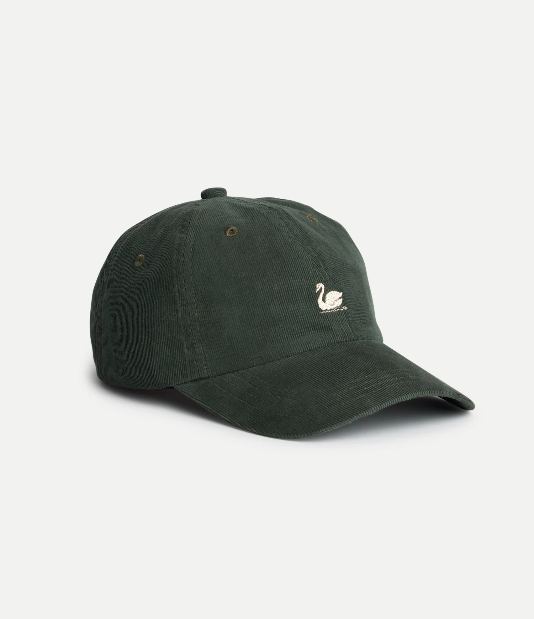 Swan Logo Cotton Corduroy Cap