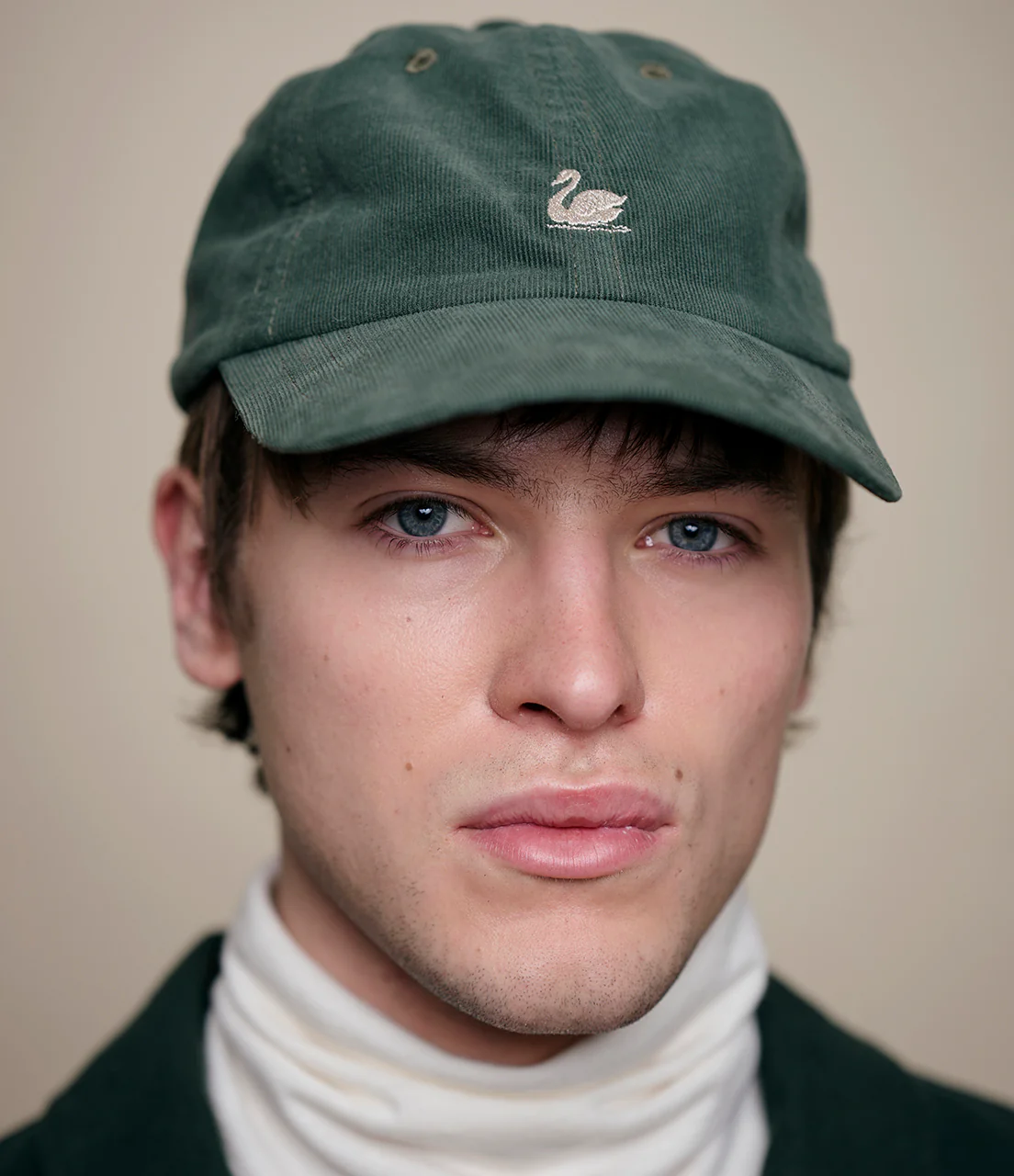Swan Logo Cotton Corduroy Cap - Image 5