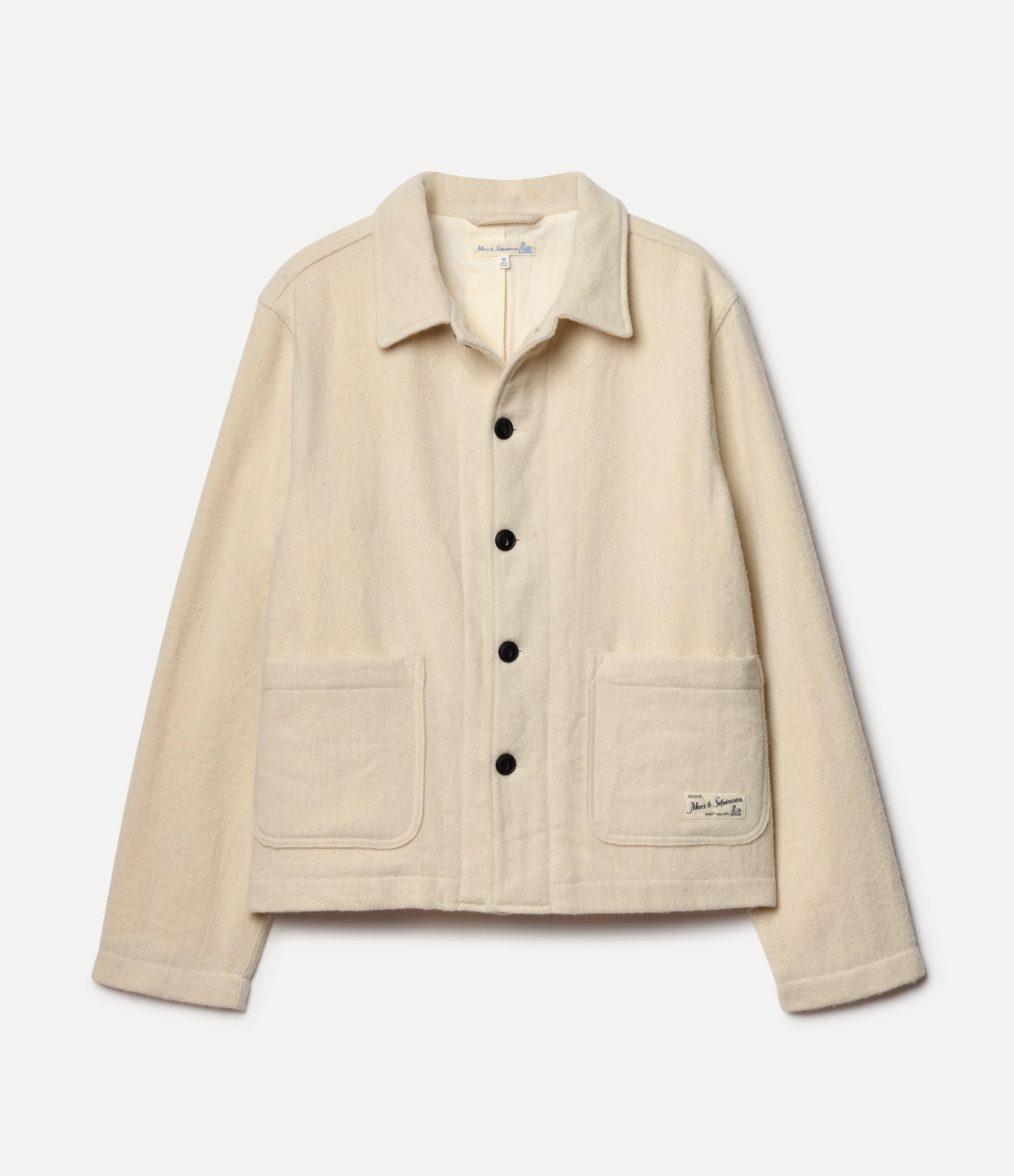 Traditionally Woven Burel Wool Cropped Worker's Jacket