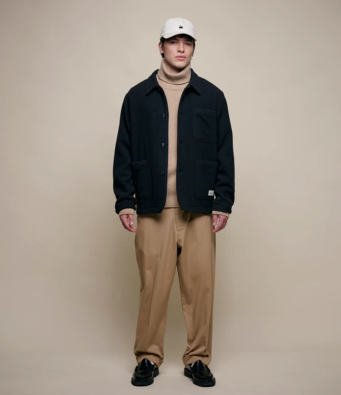 Traditionally Woven Burel Wool Worker's Jacket - Image 5