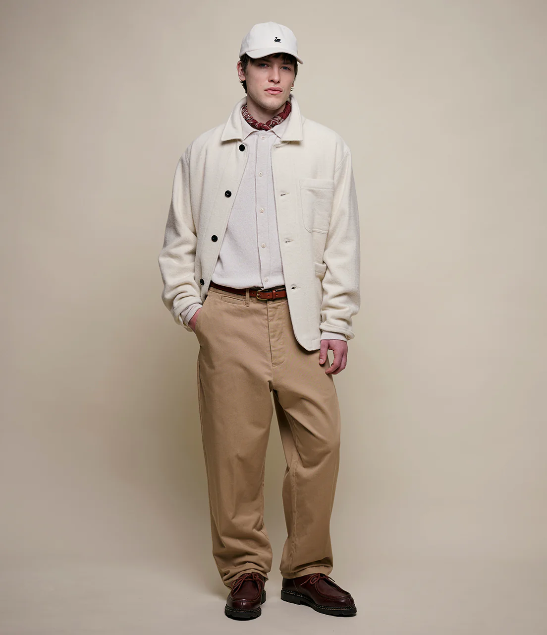 Traditionally Woven Burel Wool Worker's Jacket - Image 3