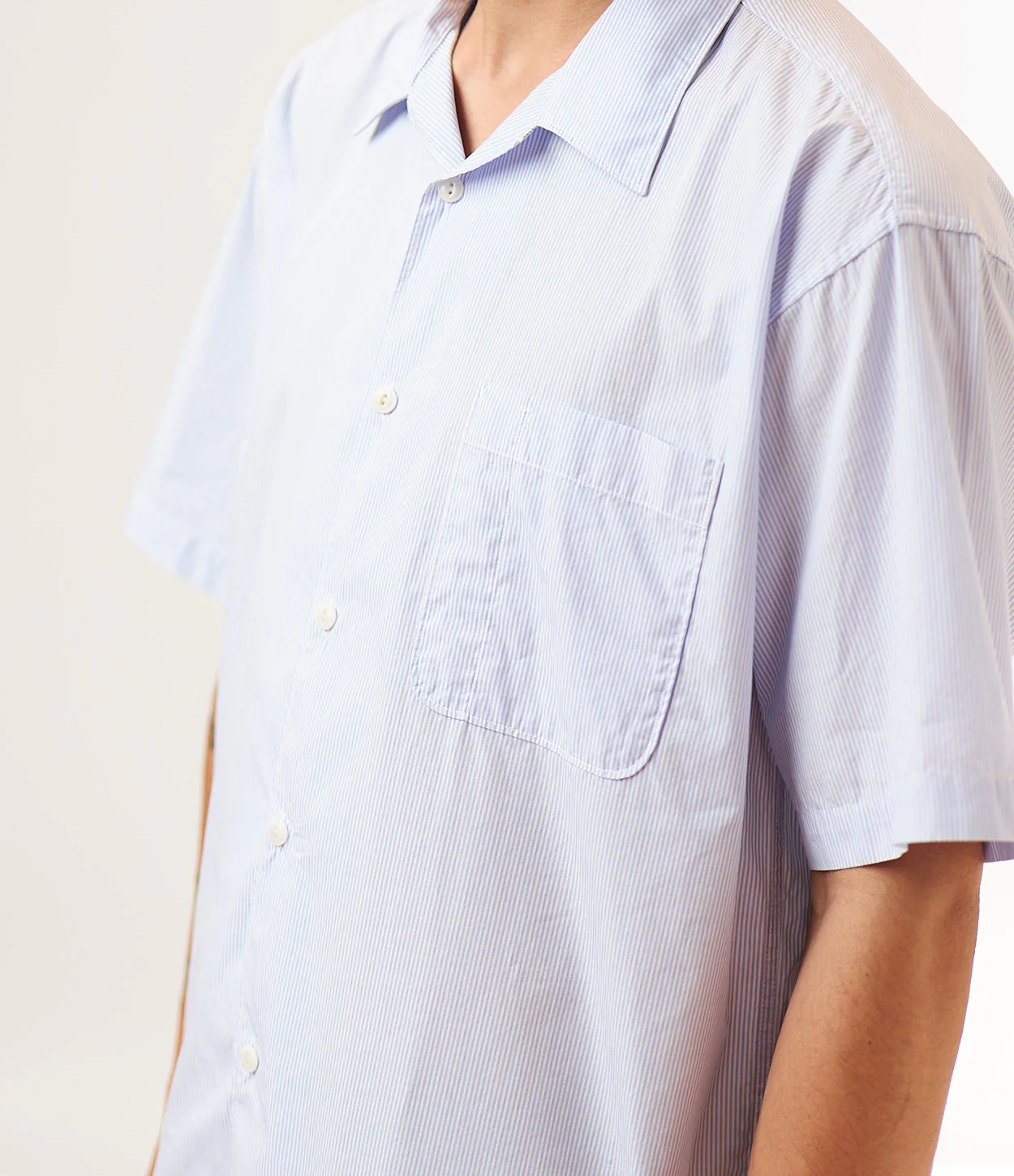 Lightweight Cotton Poplin Bowling Short Sleeve Shirt - Image 3