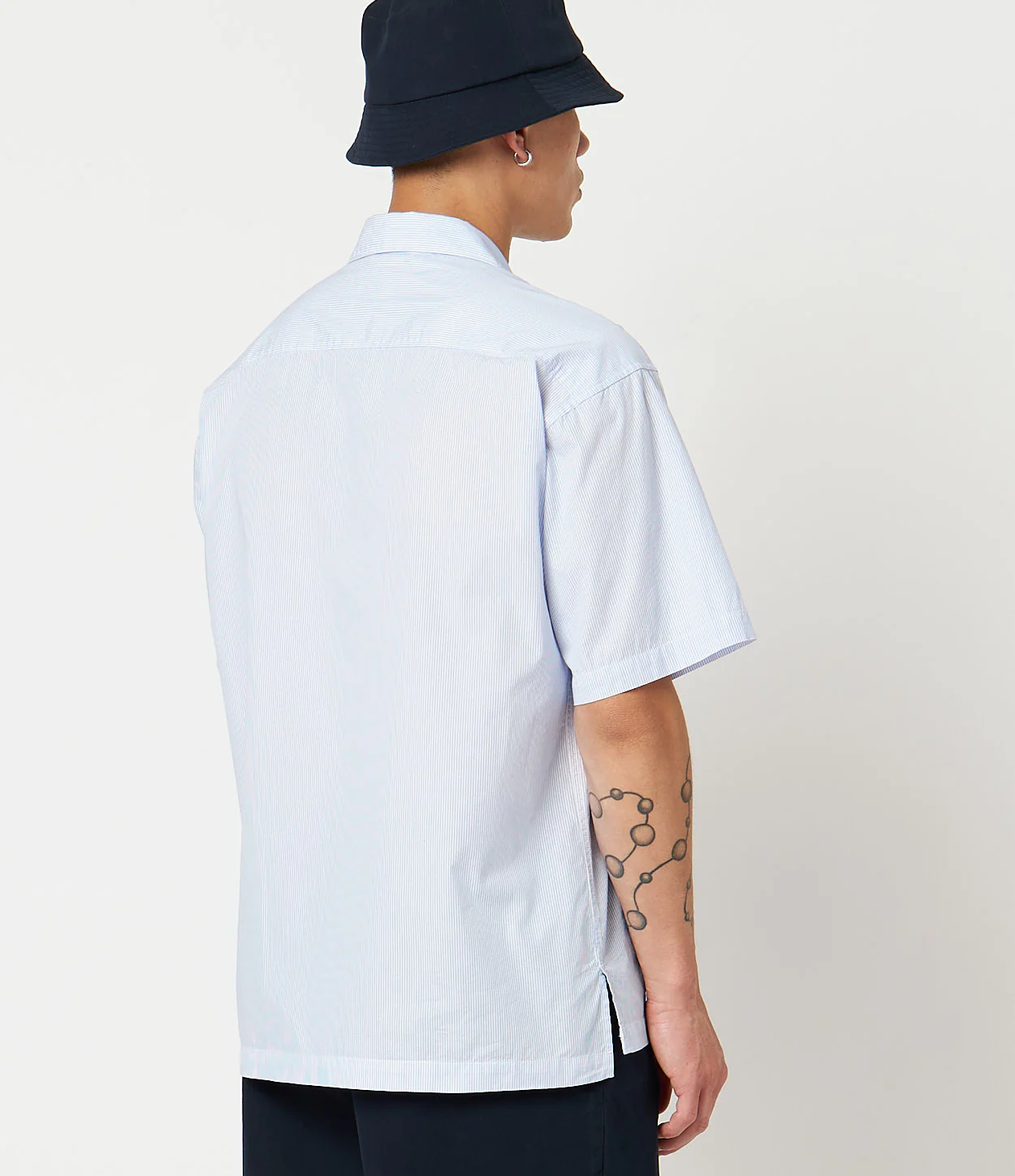 Lightweight Cotton Poplin Bowling Short Sleeve Shirt - Image 5