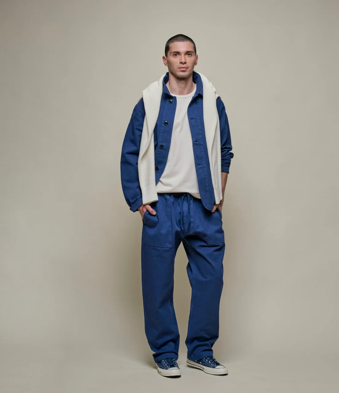 Worker's Cotton Twill Drawstring Pants - Image 7