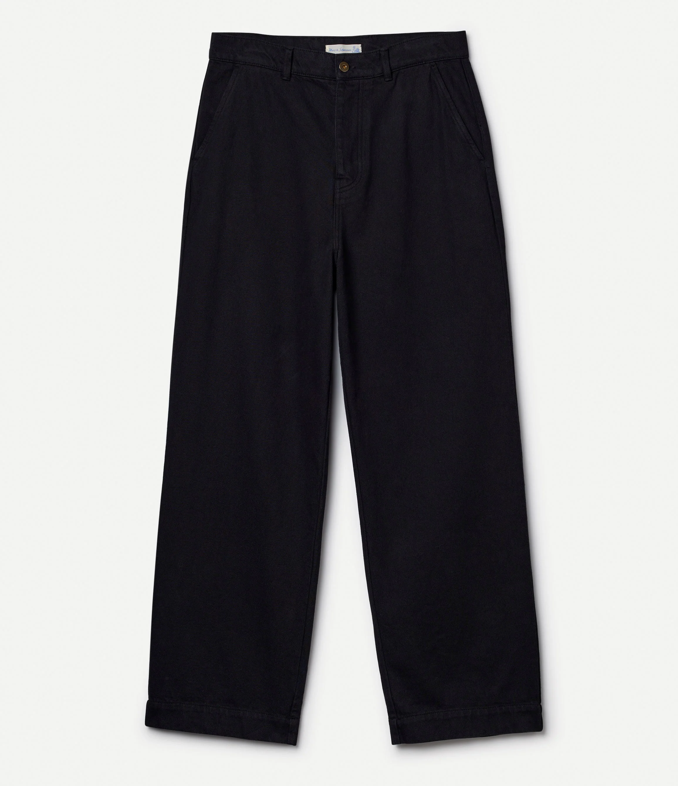 1940s Cotton Twill High Rise Wide Leg Chino - Image 2