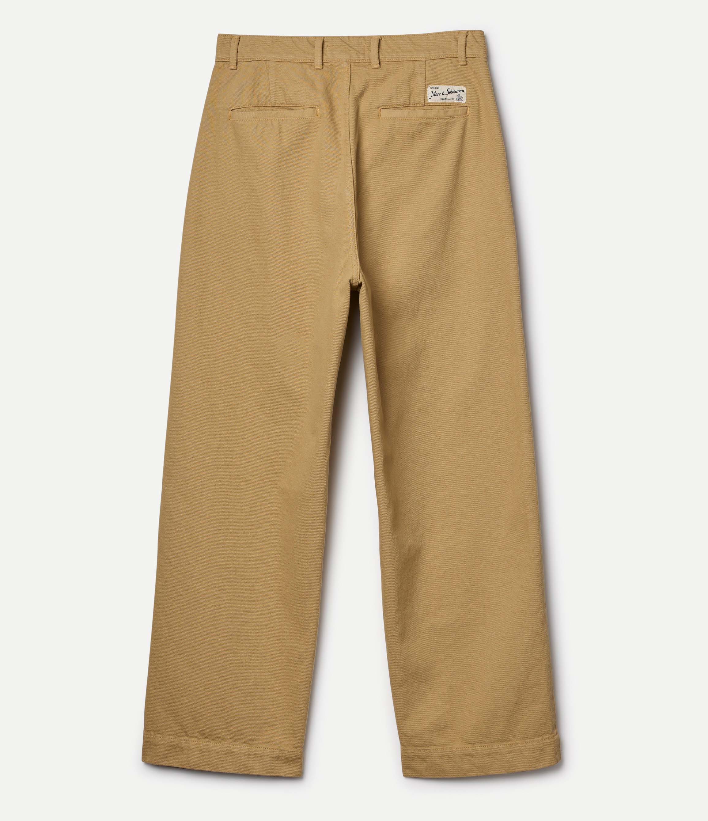 1940s Cotton Twill High Rise Wide Leg Chino - Image 3