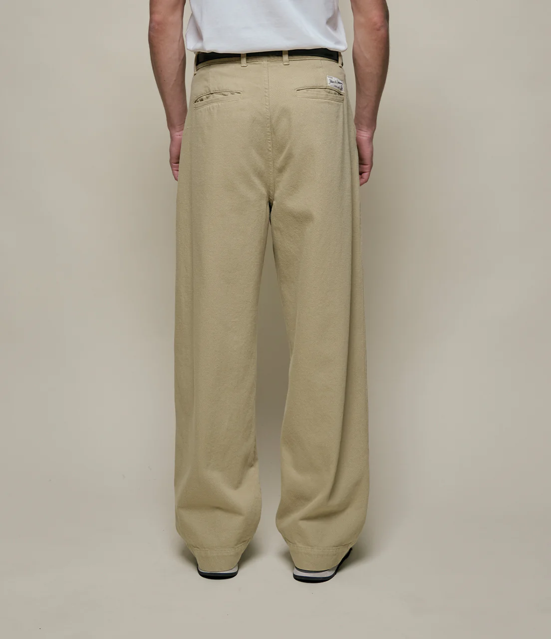 1940s Cotton Twill High Rise Wide Leg Chino - Image 6