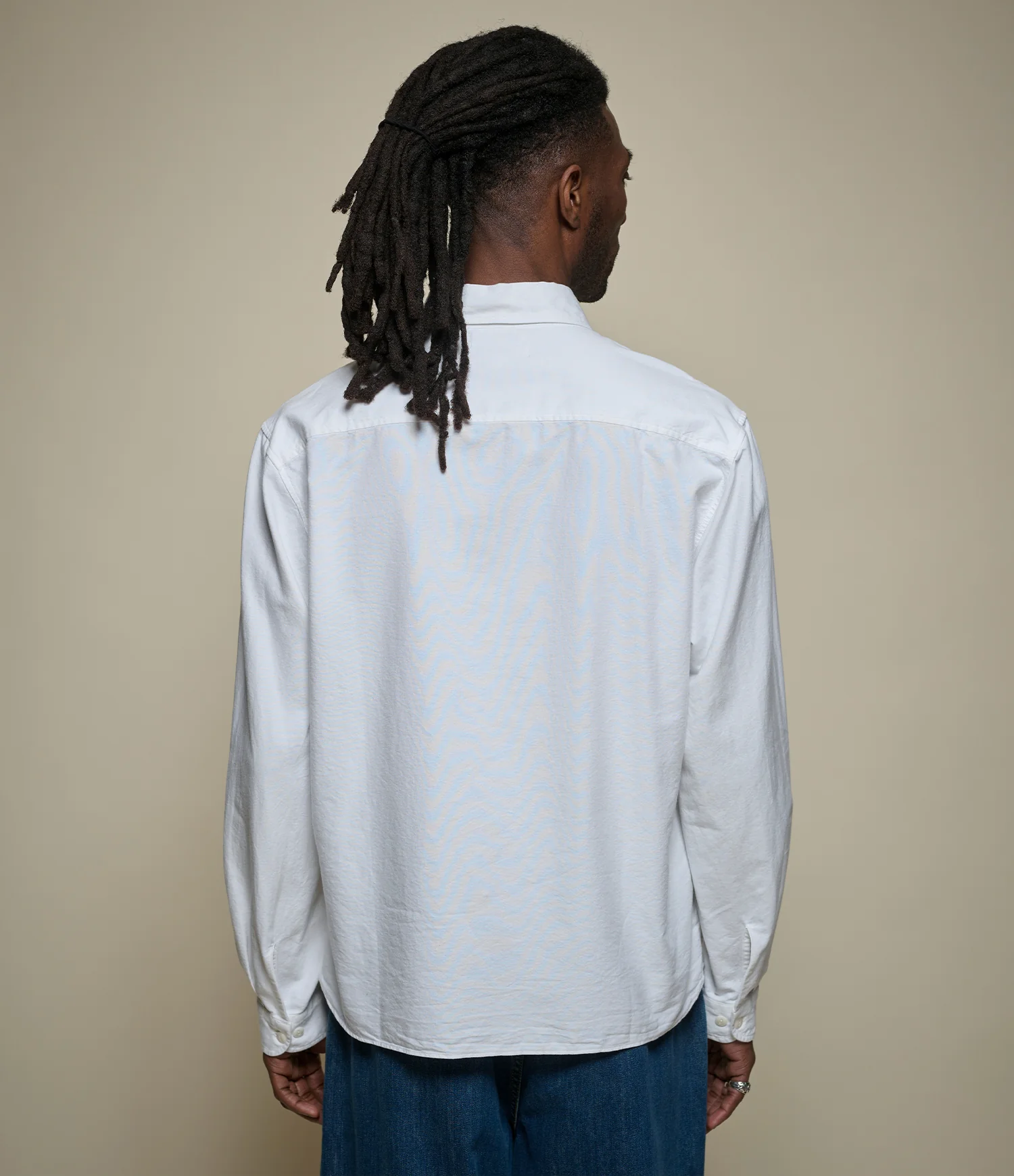 Modern-Cut Cotton Oxford Long Sleeve Shirt - Image 3
