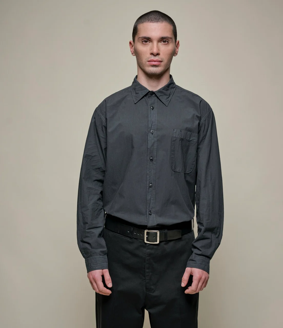 Paper Touch Cotton Poplin Long Sleeve Shirt