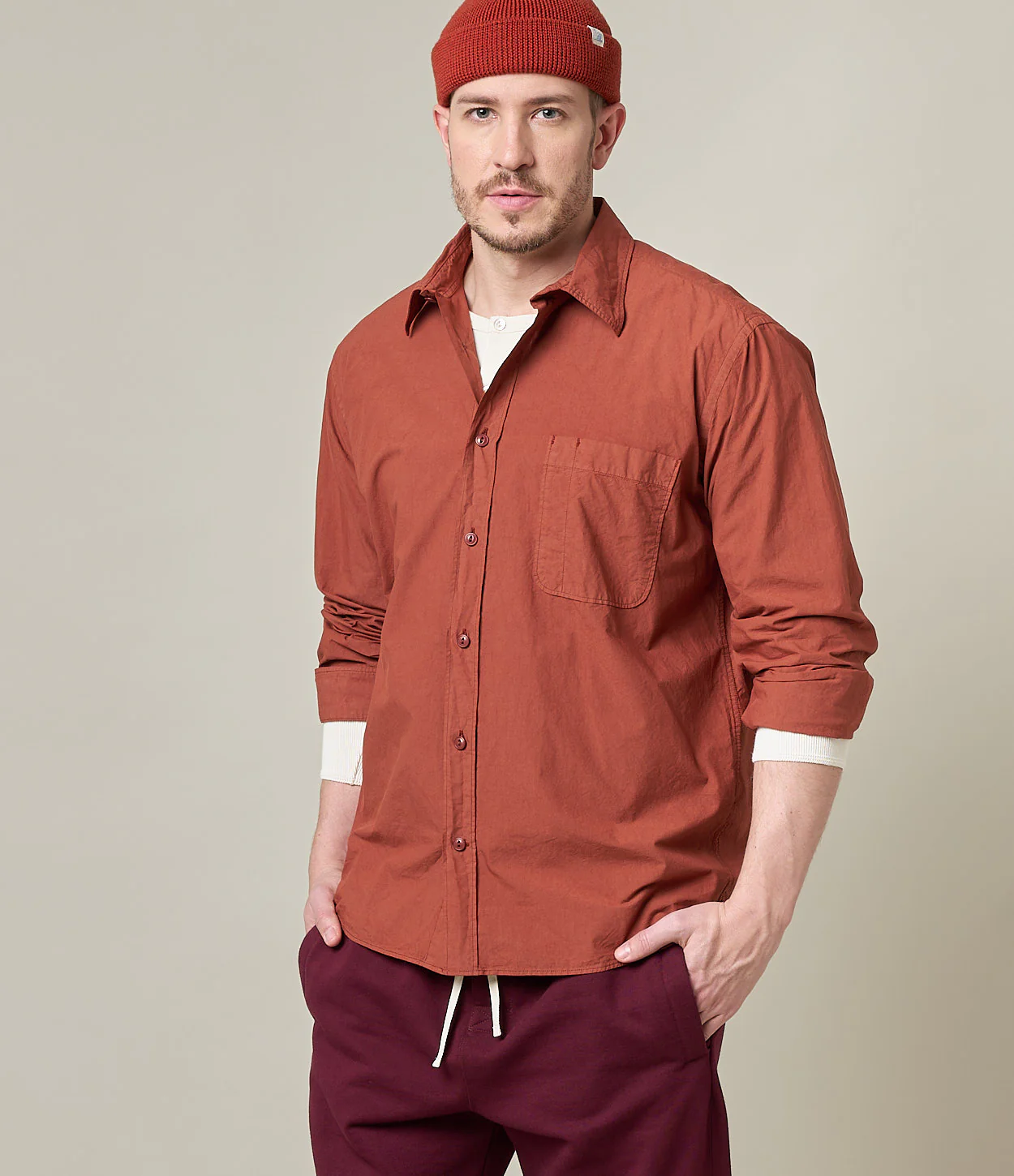 Paper Touch Cotton Poplin Long Sleeve Shirt