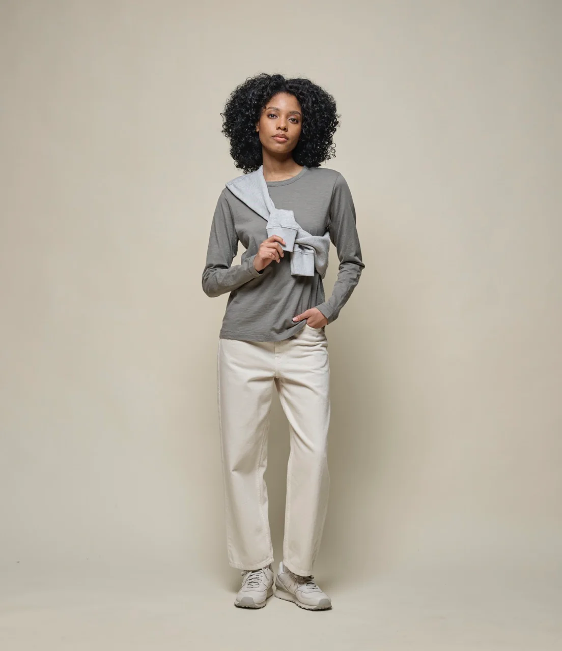 Slub Pima Cotton Women's Longsleeve - Image 3