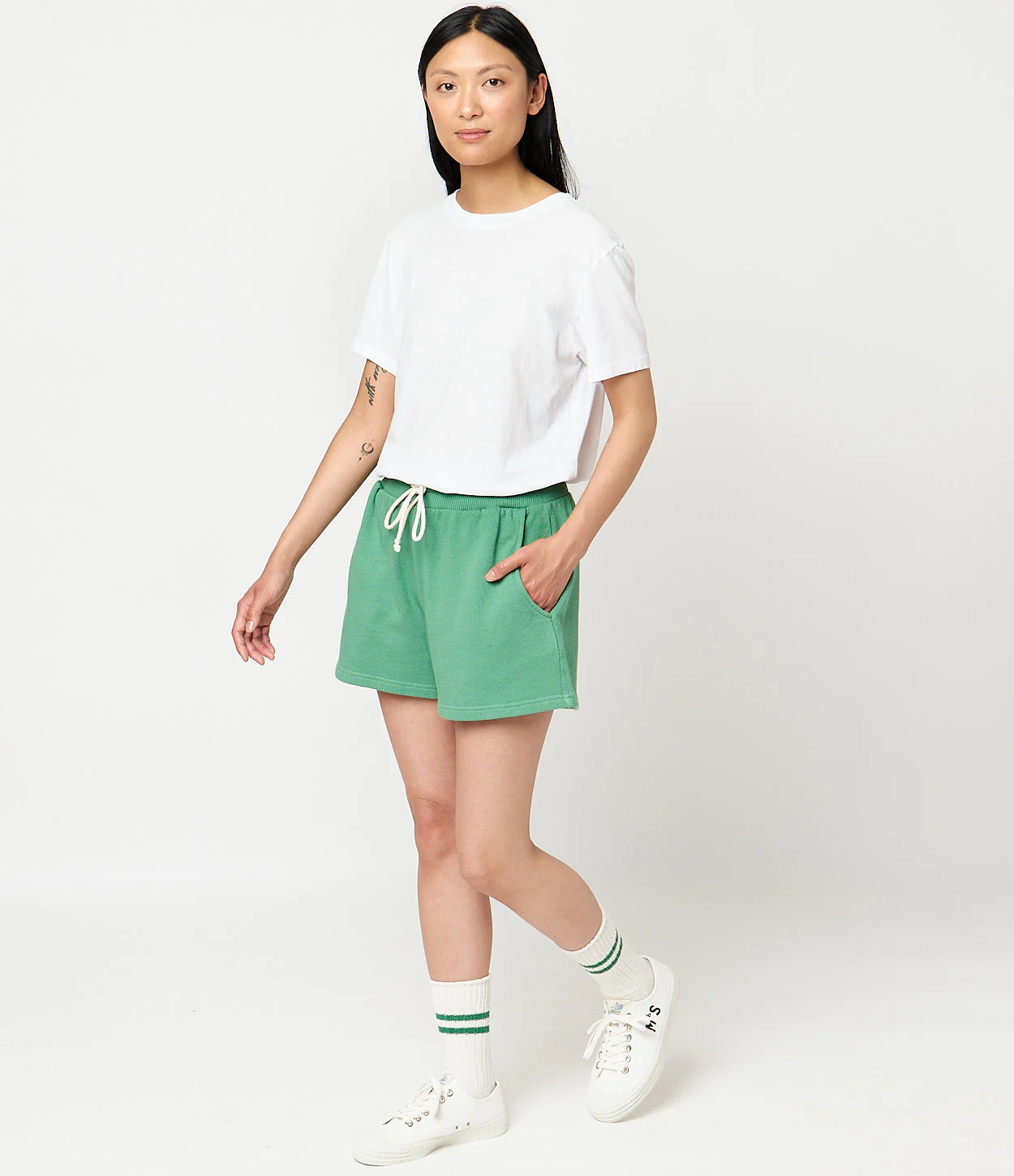 Retro Fleece Women's Cotton Sweat Shorts - Image 4