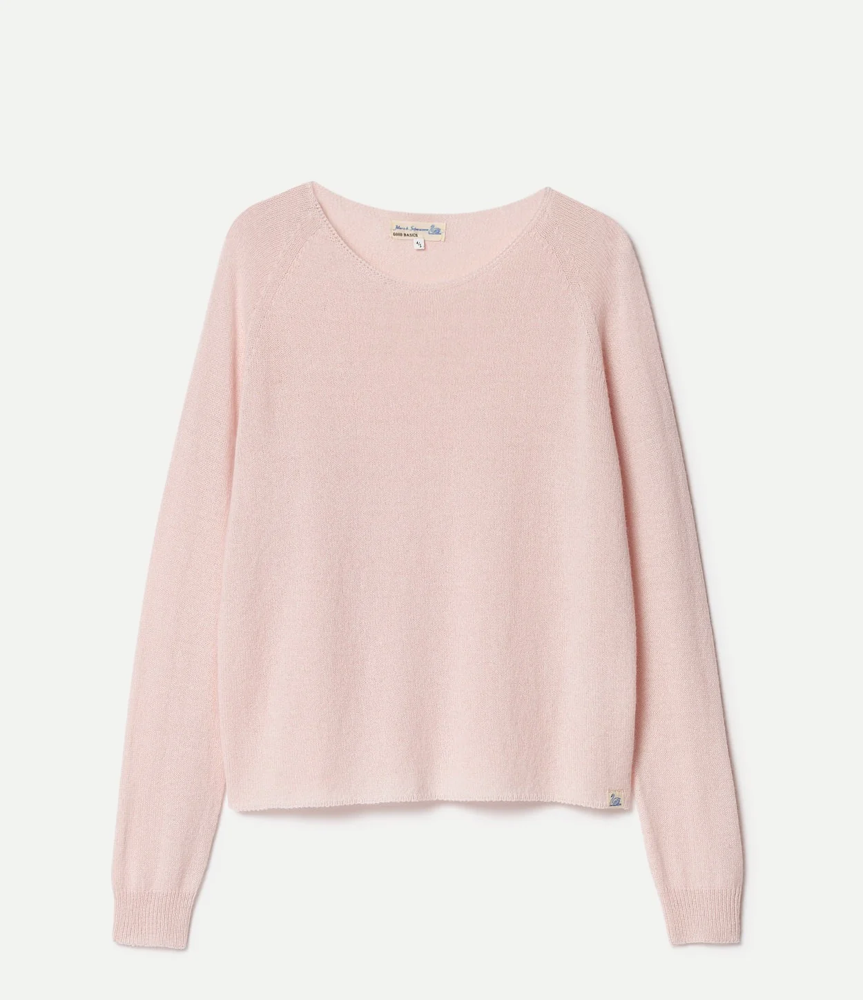 Lightweight Merino Wool-Cashmere-Silk Raglan Sweater