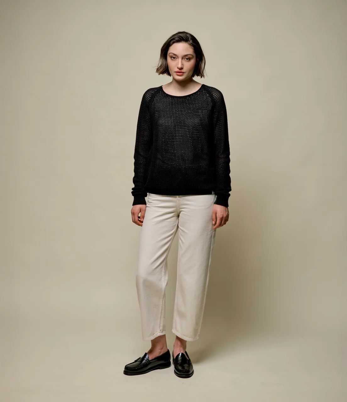 1960s Crochet Cotton Raglan Sweater