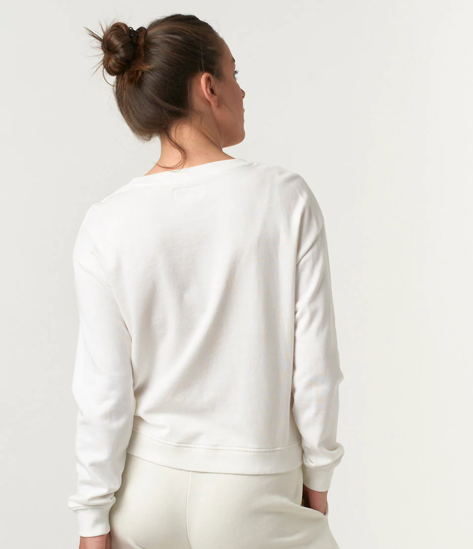 Cropped Lightweight American Fleece Women's Sweatshirt - Image 3