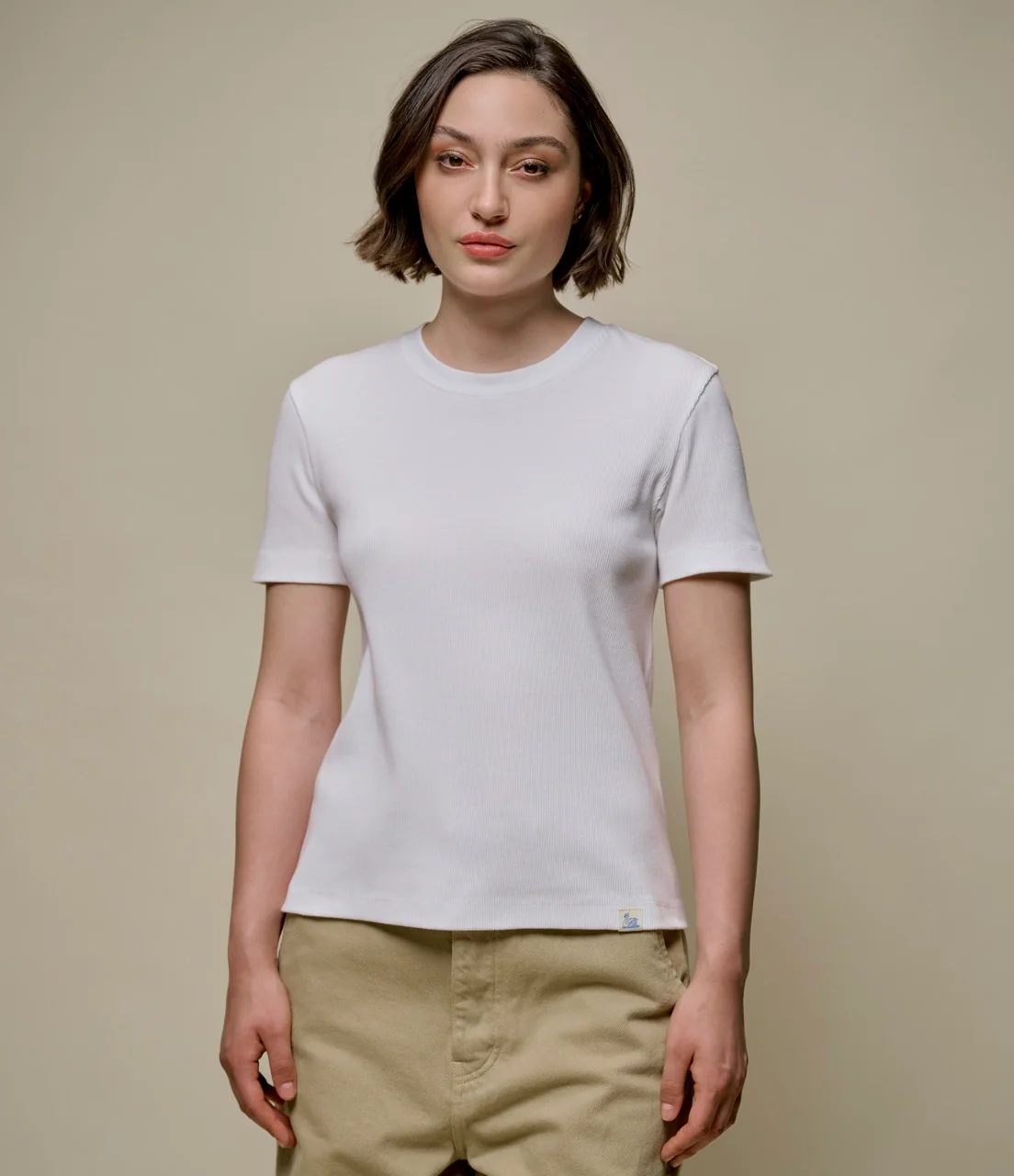 Iconic Ribbed Cotton Women's T-Shirt