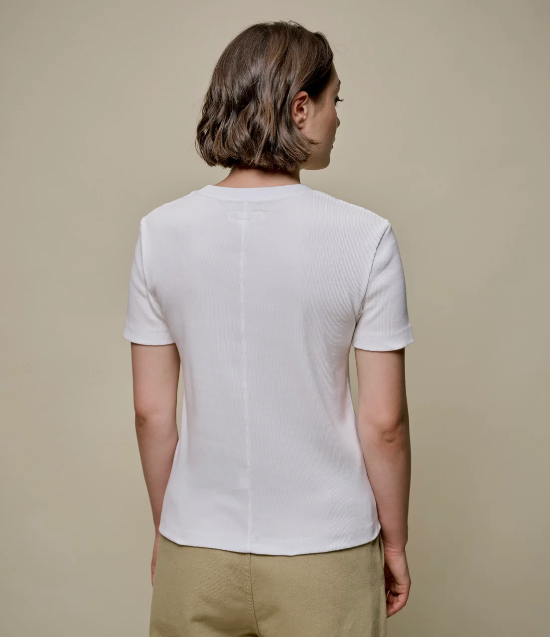 Iconic Ribbed Cotton Women's T-Shirt - Image 3