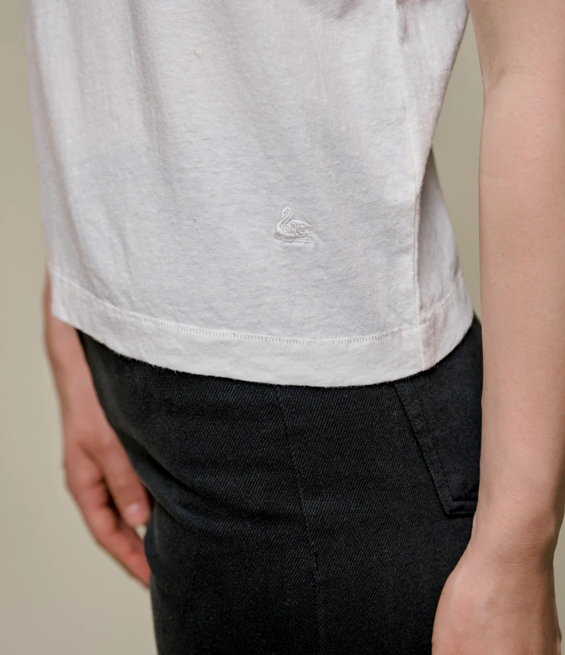 Cropped Cotton-Hemp Women's T-Shirt, All Plant-Based - Image 3