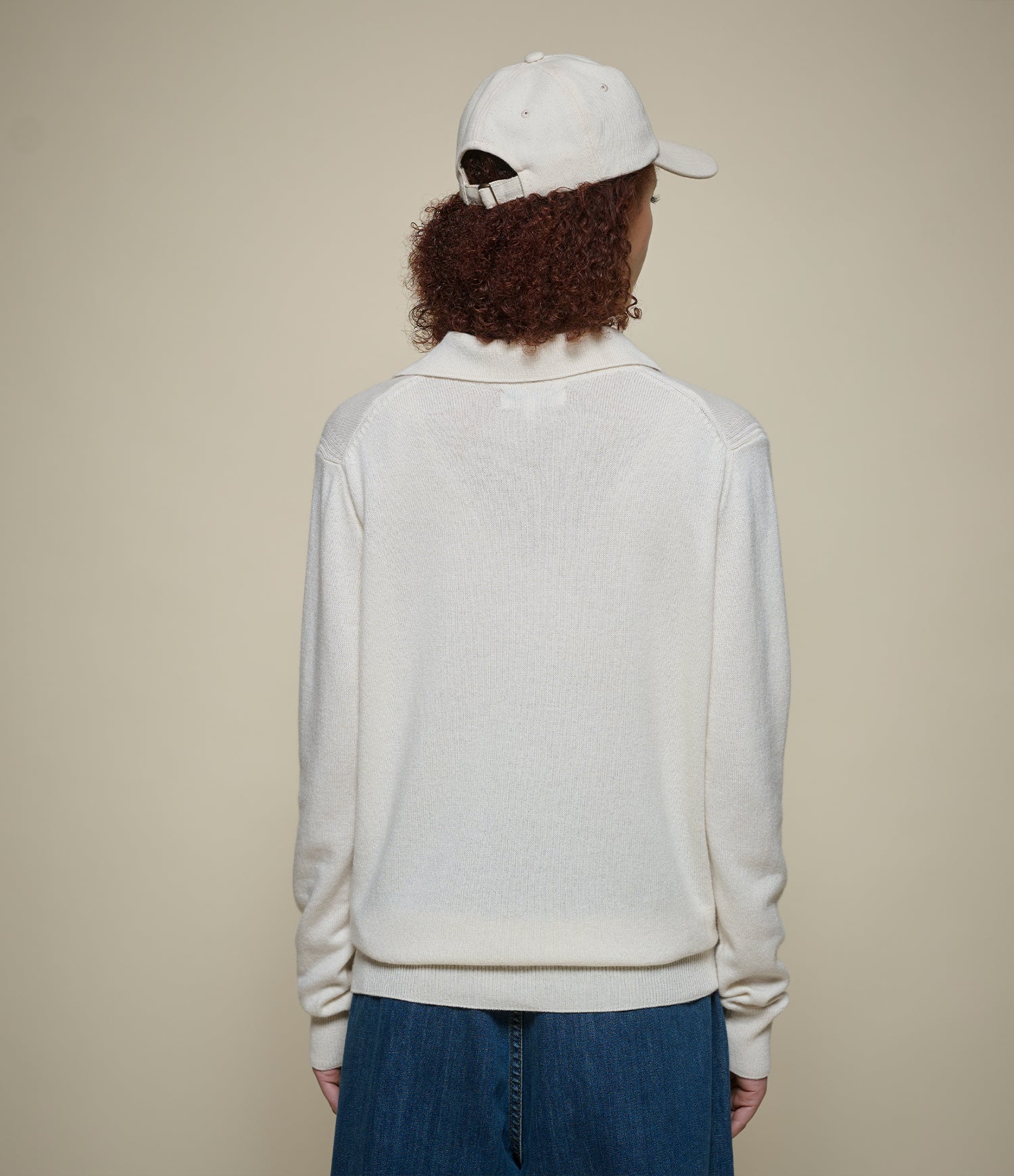 Merino Wool-Cashmere-Silk V-Neck Sweater - Image 3