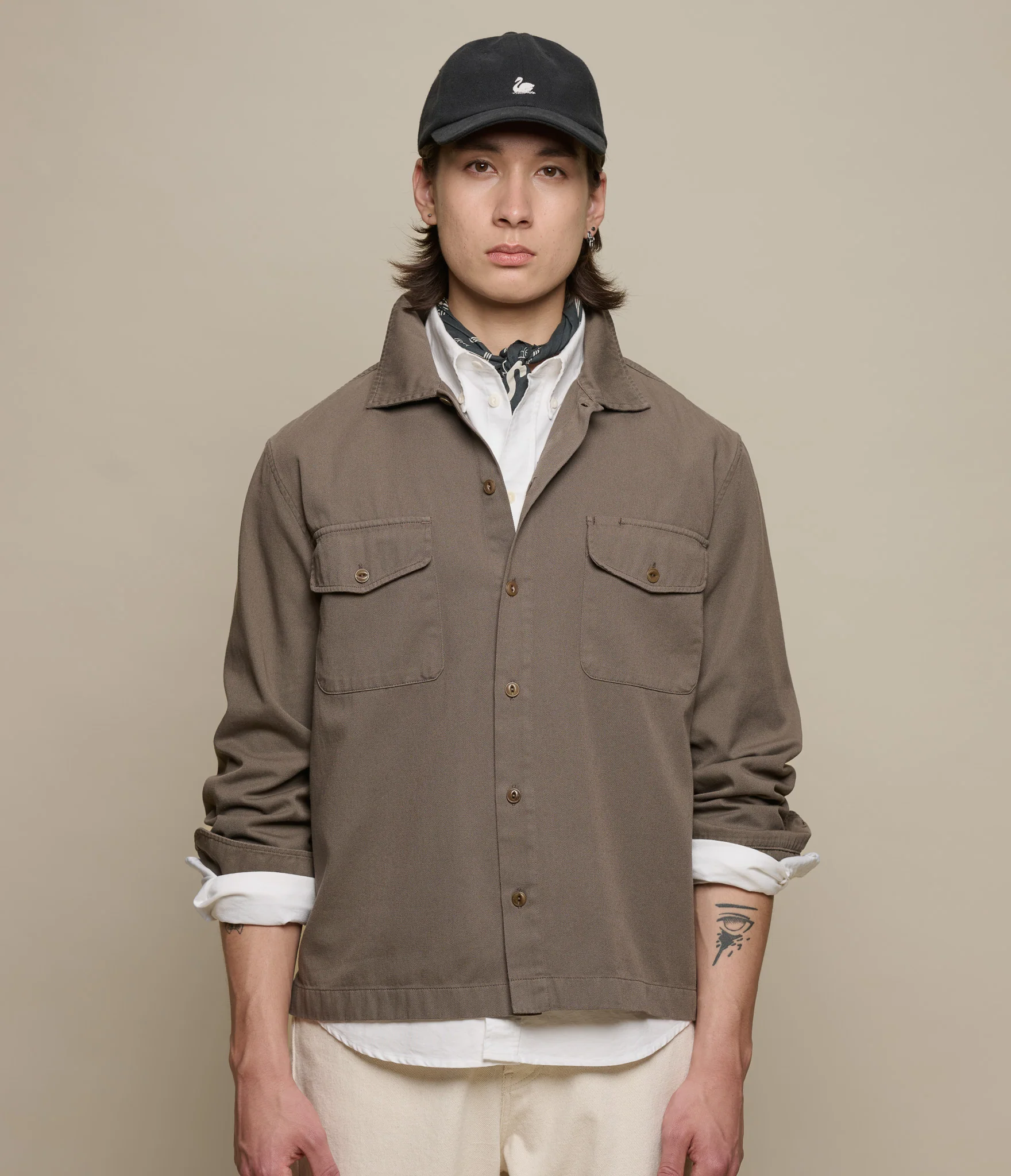 Worker's Cotton Twill Long Sleeve Shirt