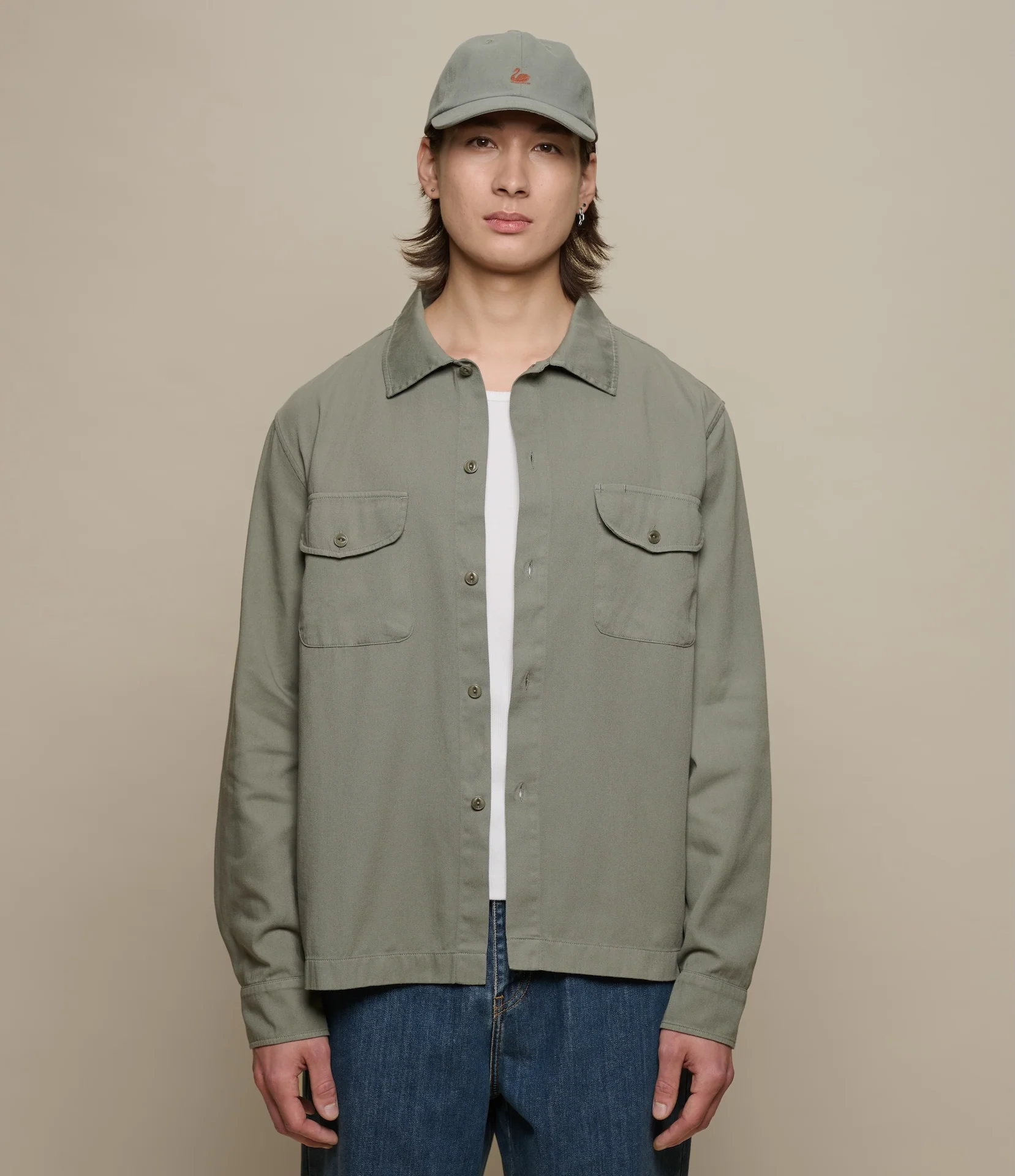 Worker's Cotton Twill Long Sleeve Shirt