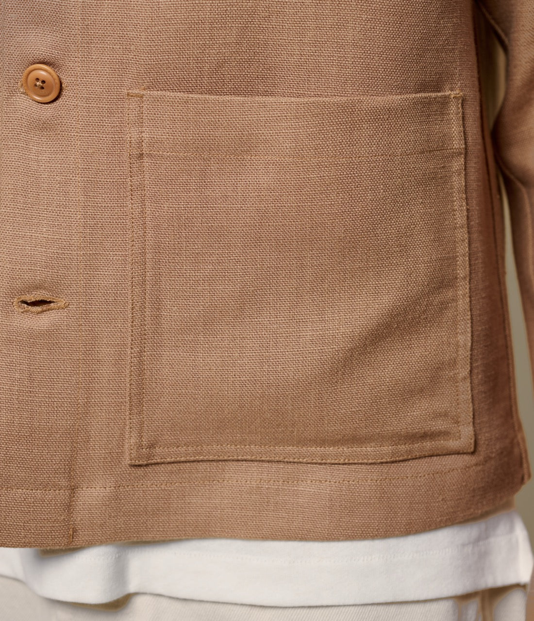 Original Fibres x Merz b. Schwanen Worker's Linen Jacket - Image 6