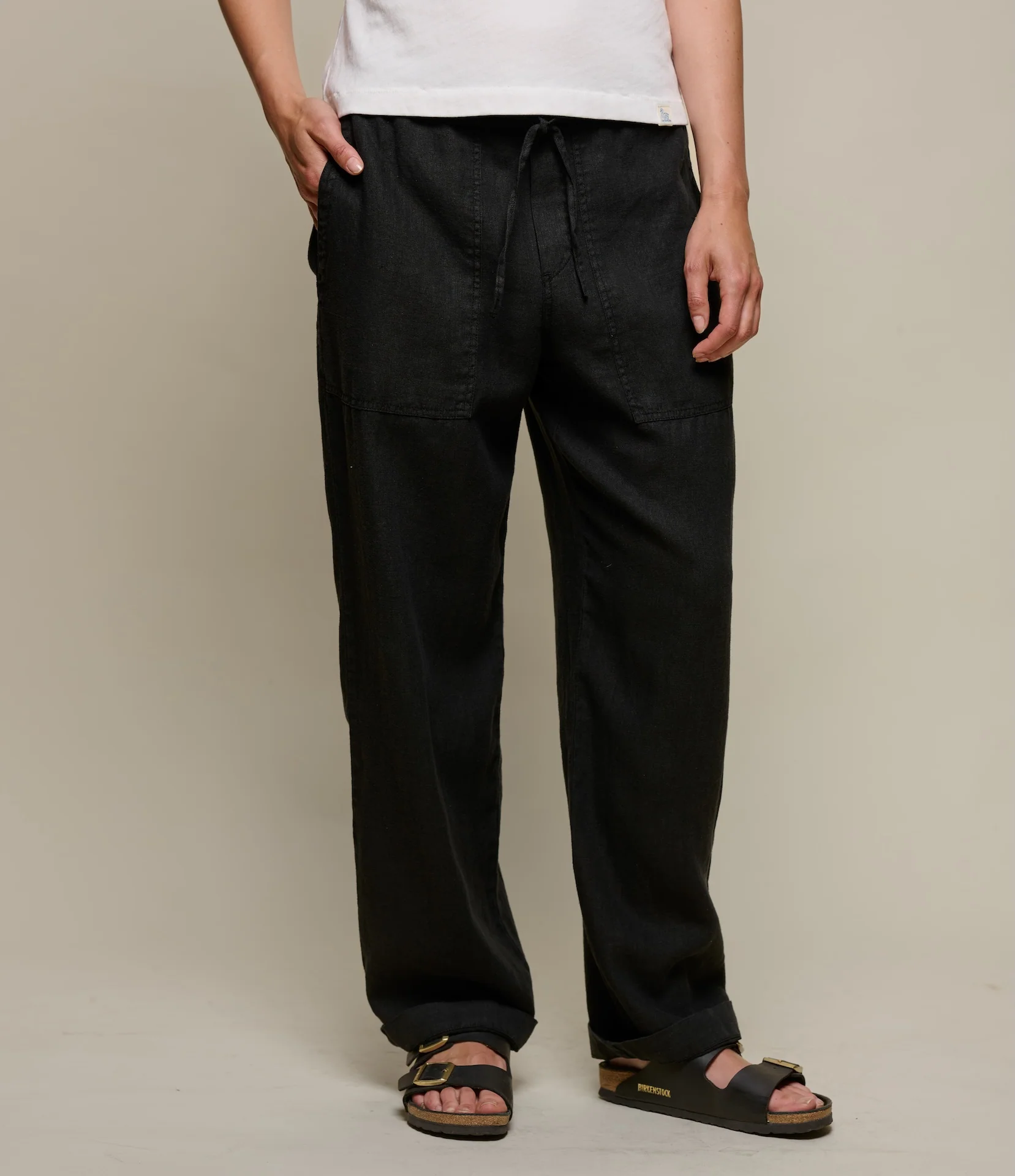 Workers's Linen Drawstring Pants - Image 7