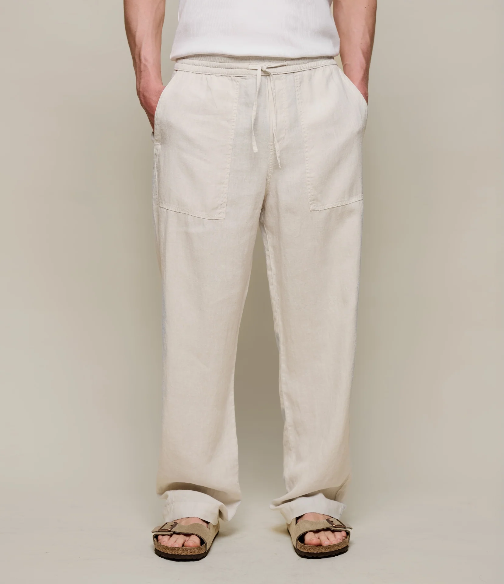 Workers's Linen Drawstring Pants