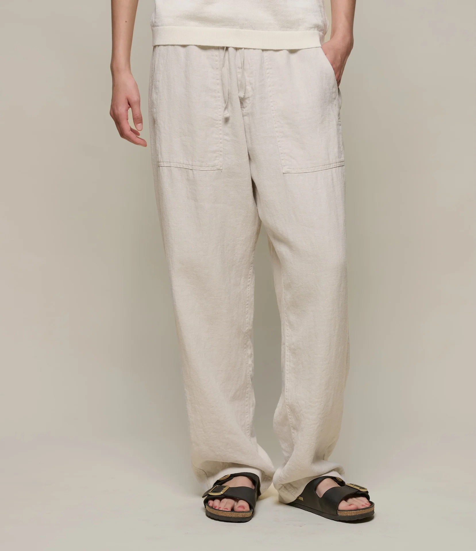Workers's Linen Drawstring Pants - Image 5