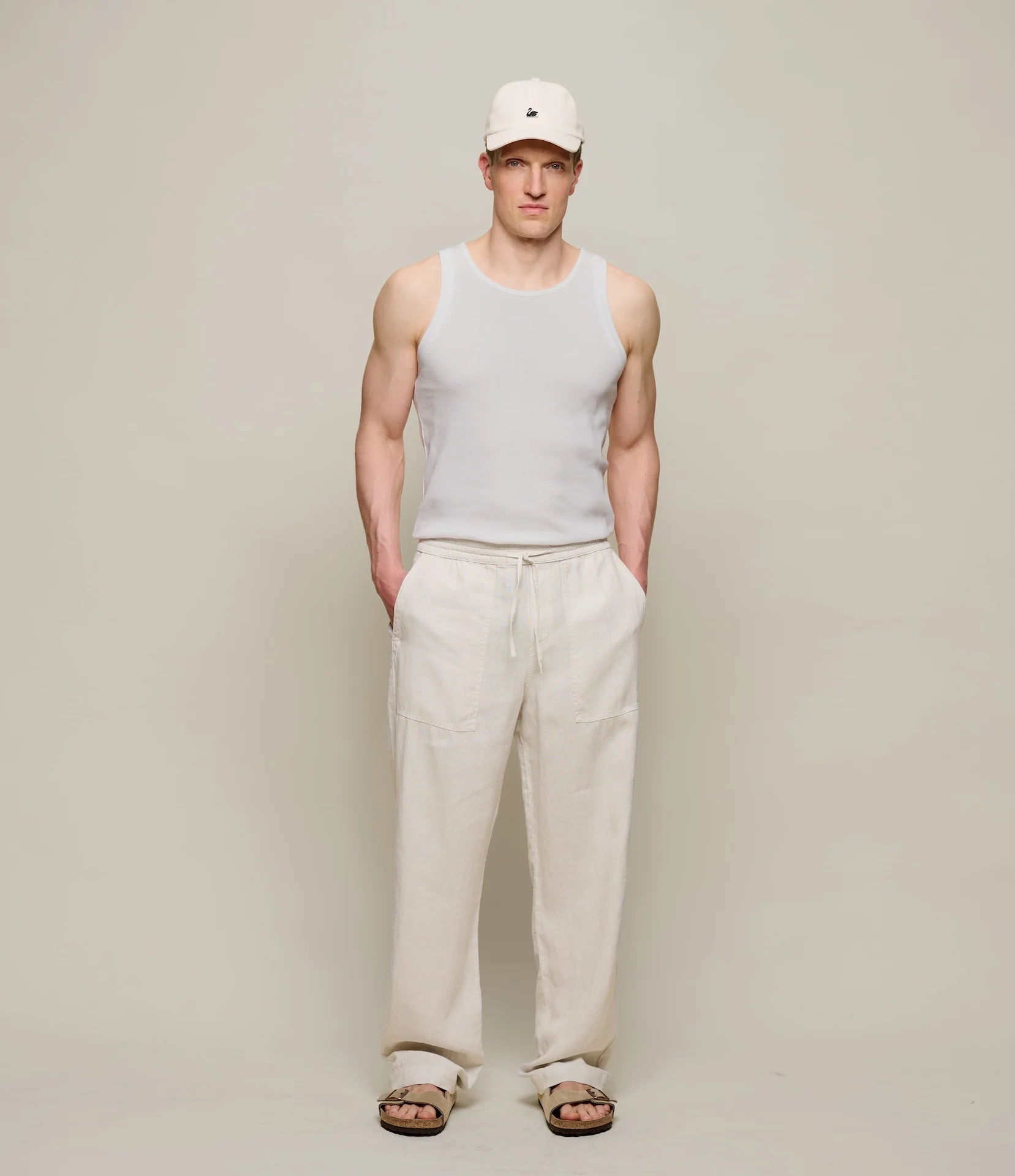Workers's Linen Drawstring Pants - Image 8