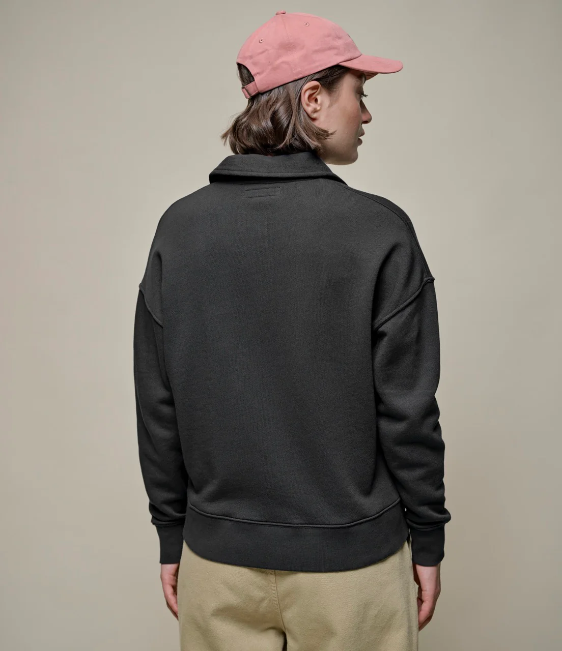 Cropped Retro Fleece Women's Half-Zip Sweatshirt - Image 4